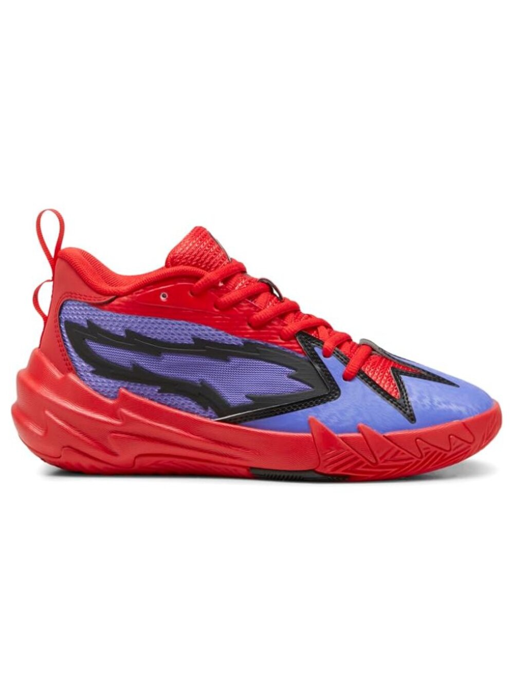 PUMA Kids Boys Scoot Zeros Pred Lace Up Sneakers Shoes ,Purple/Red, 5